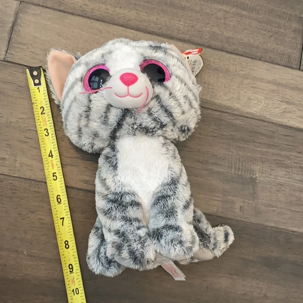 Ty Beanie Boos - Kiki The‎ Grey Cat (Glitter Eyes)